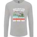 Hunting Weekend Alcohol Beer Funny Hunter Mens Long Sleeve T-Shirt Sports Grey