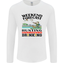 Hunting Weekend Alcohol Beer Funny Hunter Mens Long Sleeve T-Shirt White