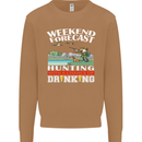 Hunting Weekend Alcohol Beer Funny Hunter Mens Sweatshirt Jumper Caramel Latte