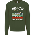 Hunting Weekend Alcohol Beer Funny Hunter Mens Sweatshirt Jumper Forest Green