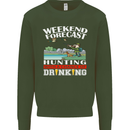 Hunting Weekend Alcohol Beer Funny Hunter Mens Sweatshirt Jumper Forest Green