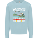 Hunting Weekend Alcohol Beer Funny Hunter Mens Sweatshirt Jumper Light Blue