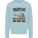 Hunting Weekend Alcohol Beer Funny Hunter Mens Sweatshirt Jumper Light Blue