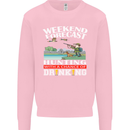 Hunting Weekend Alcohol Beer Funny Hunter Mens Sweatshirt Jumper Light Pink