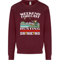 Hunting Weekend Alcohol Beer Funny Hunter Mens Sweatshirt Jumper Maroon