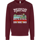 Hunting Weekend Alcohol Beer Funny Hunter Mens Sweatshirt Jumper Maroon
