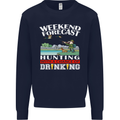 Hunting Weekend Alcohol Beer Funny Hunter Mens Sweatshirt Jumper Navy Blue