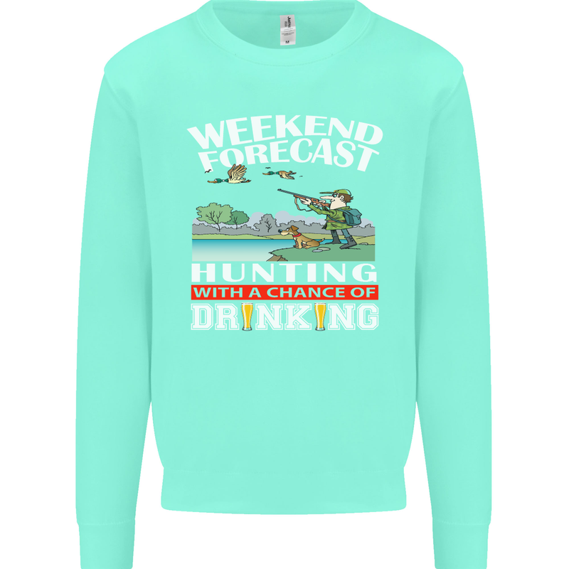 Hunting Weekend Alcohol Beer Funny Hunter Mens Sweatshirt Jumper Peppermint