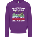 Hunting Weekend Alcohol Beer Funny Hunter Mens Sweatshirt Jumper Purple