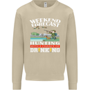 Hunting Weekend Alcohol Beer Funny Hunter Mens Sweatshirt Jumper Sand