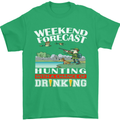 Hunting Weekend Alcohol Beer Funny Hunter Mens T-Shirt Cotton Gildan Irish Green