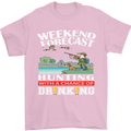 Hunting Weekend Alcohol Beer Funny Hunter Mens T-Shirt Cotton Gildan Light Pink