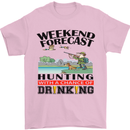 Hunting Weekend Alcohol Beer Funny Hunter Mens T-Shirt Cotton Gildan Light Pink
