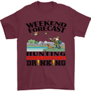 Hunting Weekend Alcohol Beer Funny Hunter Mens T-Shirt Cotton Gildan Maroon