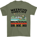 Hunting Weekend Alcohol Beer Funny Hunter Mens T-Shirt Cotton Gildan Military Green