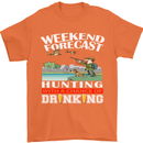 Hunting Weekend Alcohol Beer Funny Hunter Mens T-Shirt Cotton Gildan Orange
