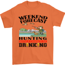Hunting Weekend Alcohol Beer Funny Hunter Mens T-Shirt Cotton Gildan Orange