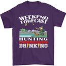 Hunting Weekend Alcohol Beer Funny Hunter Mens T-Shirt Cotton Gildan Purple