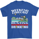 Hunting Weekend Alcohol Beer Funny Hunter Mens T-Shirt Cotton Gildan Royal Blue