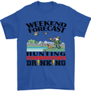 Hunting Weekend Alcohol Beer Funny Hunter Mens T-Shirt Cotton Gildan Royal Blue