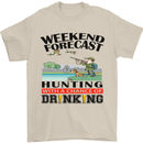 Hunting Weekend Alcohol Beer Funny Hunter Mens T-Shirt Cotton Gildan Sand