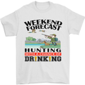 Hunting Weekend Alcohol Beer Funny Hunter Mens T-Shirt Cotton Gildan White