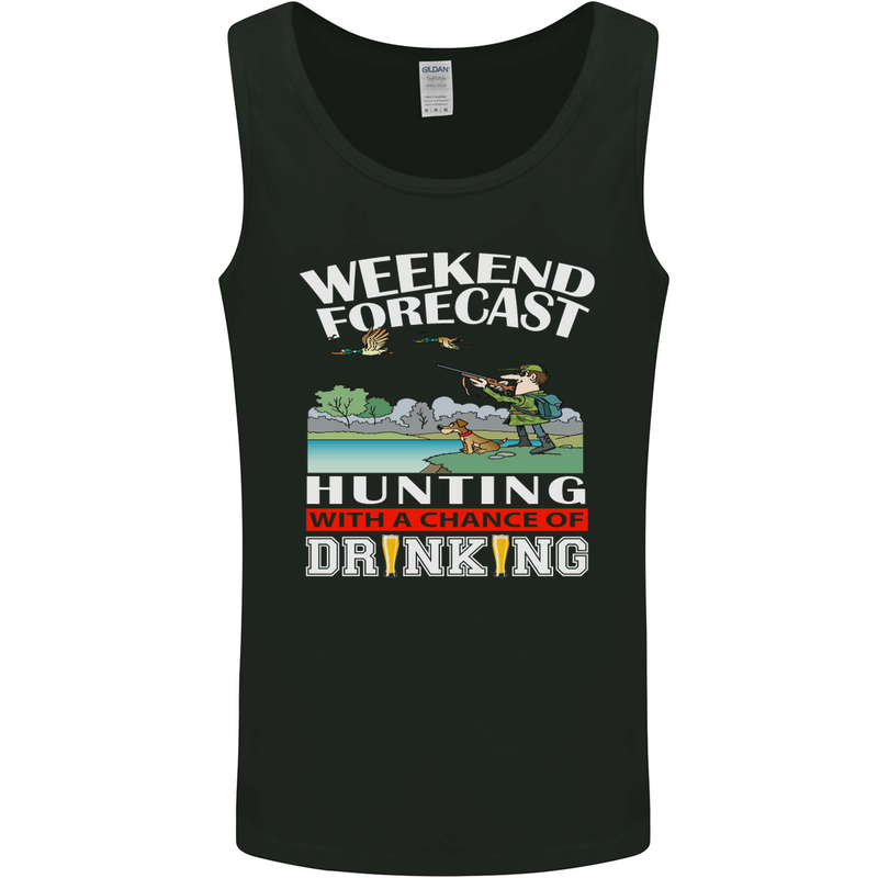 Hunting Weekend Alcohol Beer Funny Hunter Mens Vest Tank Top Black