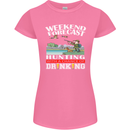 Hunting Weekend Alcohol Beer Funny Hunter Womens Petite Cut T-Shirt Azalea