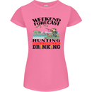 Hunting Weekend Alcohol Beer Funny Hunter Womens Petite Cut T-Shirt Azalea