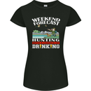 Hunting Weekend Alcohol Beer Funny Hunter Womens Petite Cut T-Shirt Black