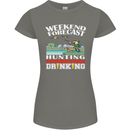 Hunting Weekend Alcohol Beer Funny Hunter Womens Petite Cut T-Shirt Charcoal