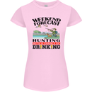 Hunting Weekend Alcohol Beer Funny Hunter Womens Petite Cut T-Shirt Light Pink