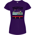 Hunting Weekend Alcohol Beer Funny Hunter Womens Petite Cut T-Shirt Purple