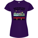 Hunting Weekend Alcohol Beer Funny Hunter Womens Petite Cut T-Shirt Purple