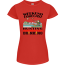 Hunting Weekend Alcohol Beer Funny Hunter Womens Petite Cut T-Shirt Red