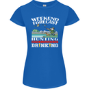 Hunting Weekend Alcohol Beer Funny Hunter Womens Petite Cut T-Shirt Royal Blue