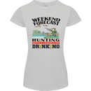 Hunting Weekend Alcohol Beer Funny Hunter Womens Petite Cut T-Shirt Sports Grey