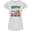 Hunting Weekend Alcohol Beer Funny Hunter Womens Petite Cut T-Shirt White