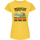 Hunting Weekend Alcohol Beer Funny Hunter Womens Petite Cut T-Shirt Yellow