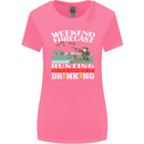 Hunting Weekend Alcohol Beer Funny Hunter Womens Wider Cut T-Shirt Azalea