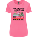 Hunting Weekend Alcohol Beer Funny Hunter Womens Wider Cut T-Shirt Azalea