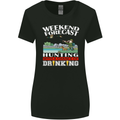 Hunting Weekend Alcohol Beer Funny Hunter Womens Wider Cut T-Shirt Black
