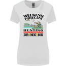 Hunting Weekend Alcohol Beer Funny Hunter Womens Wider Cut T-Shirt White