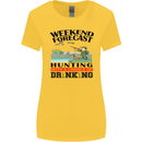 Hunting Weekend Alcohol Beer Funny Hunter Womens Wider Cut T-Shirt Yellow