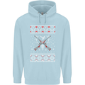 Huntsmath Christmas Hunting Funny Xmas Childrens Kids Hoodie Light Blue