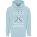 Huntsmath Christmas Hunting Funny Xmas Childrens Kids Hoodie Light Blue