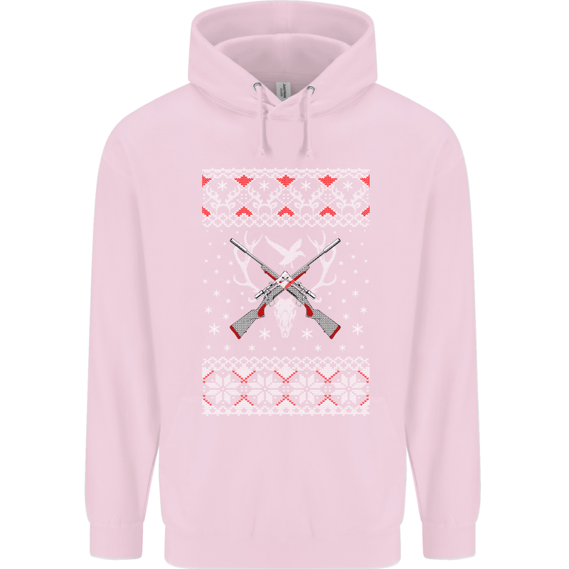 Huntsmath Christmas Hunting Funny Xmas Childrens Kids Hoodie Light Pink