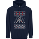 Huntsmath Christmas Hunting Funny Xmas Childrens Kids Hoodie Navy Blue