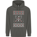 Huntsmath Christmas Hunting Funny Xmas Childrens Kids Hoodie Storm Grey