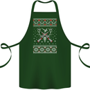 Huntsmath Christmas Hunting Funny Xmas Cotton Apron 100% Organic Forest Green